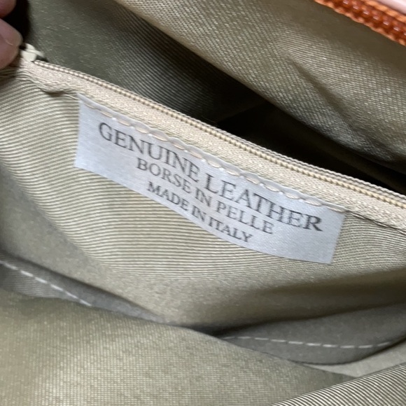 Vera Pelle Brand Italian Leather Zip Around CrossBody Bag Peach. Handmade Italy - Picture 5 of 10